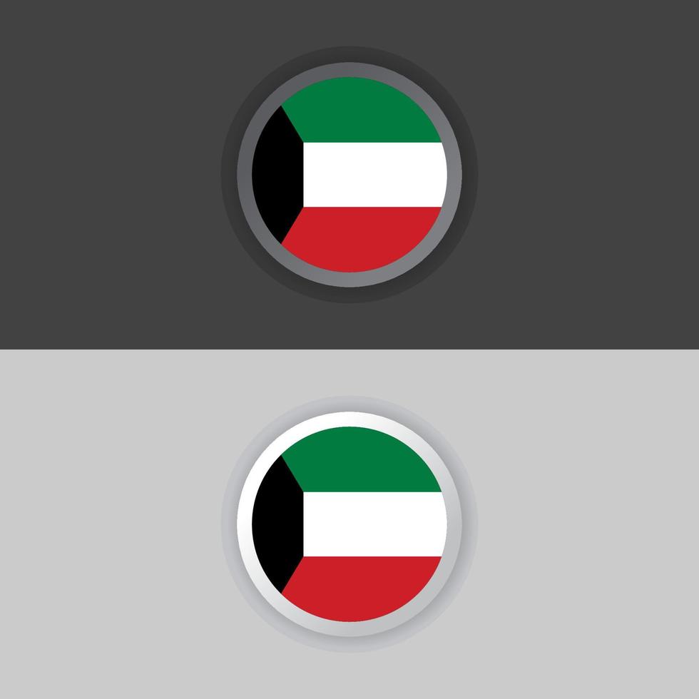 Illustration of Kuwait flag Template vector