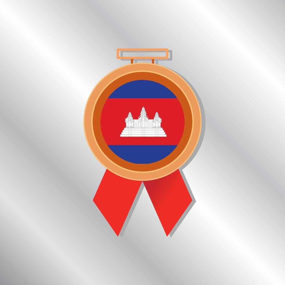 Illustration of Cambodia flag Template vector