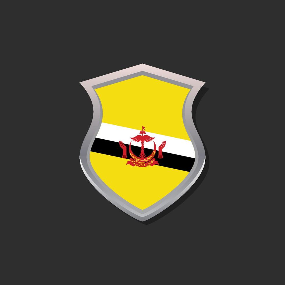 Illustration of Brunei flag Template vector