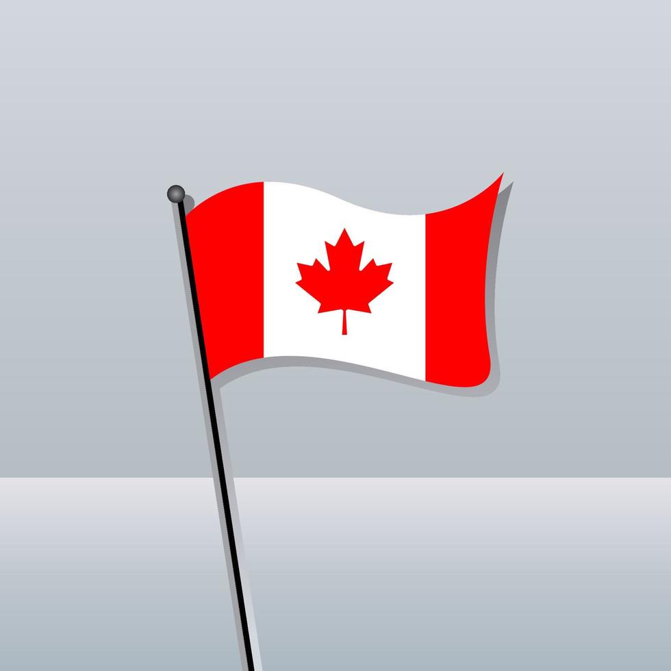 ilustración de la plantilla de la bandera de canadá vector