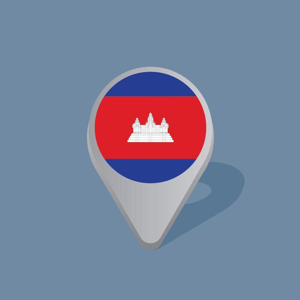 Illustration of Cambodia flag Template vector