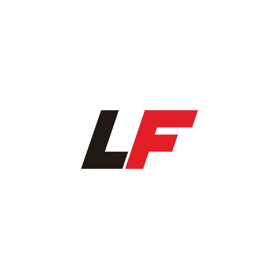 simple letter lf simple geometric  colorful arrows logo vector