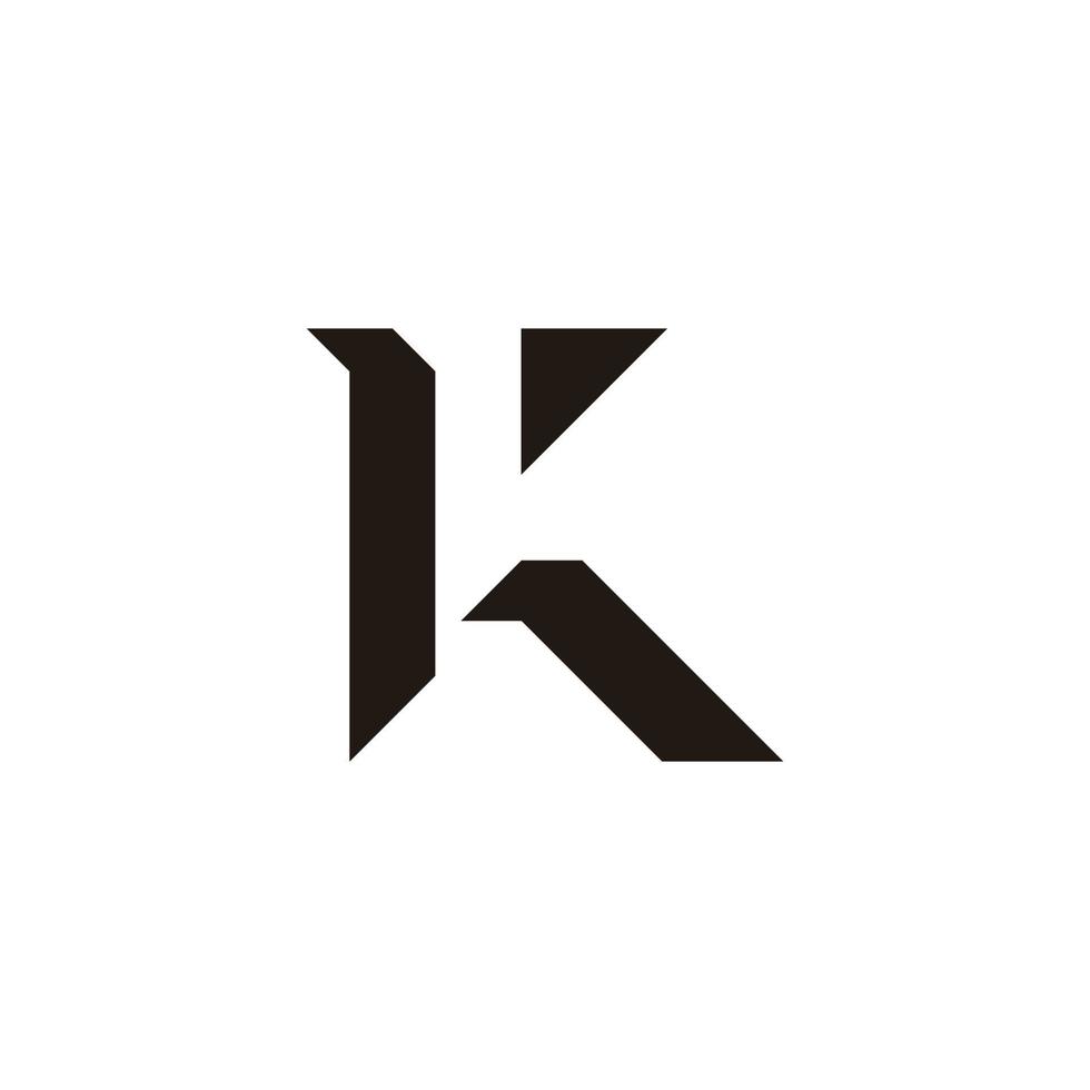 vector de logotipo limpio geométrico simple letra k