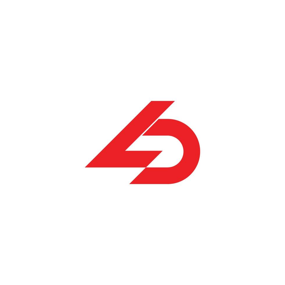 letter ld simple arrow motion simple logo vector