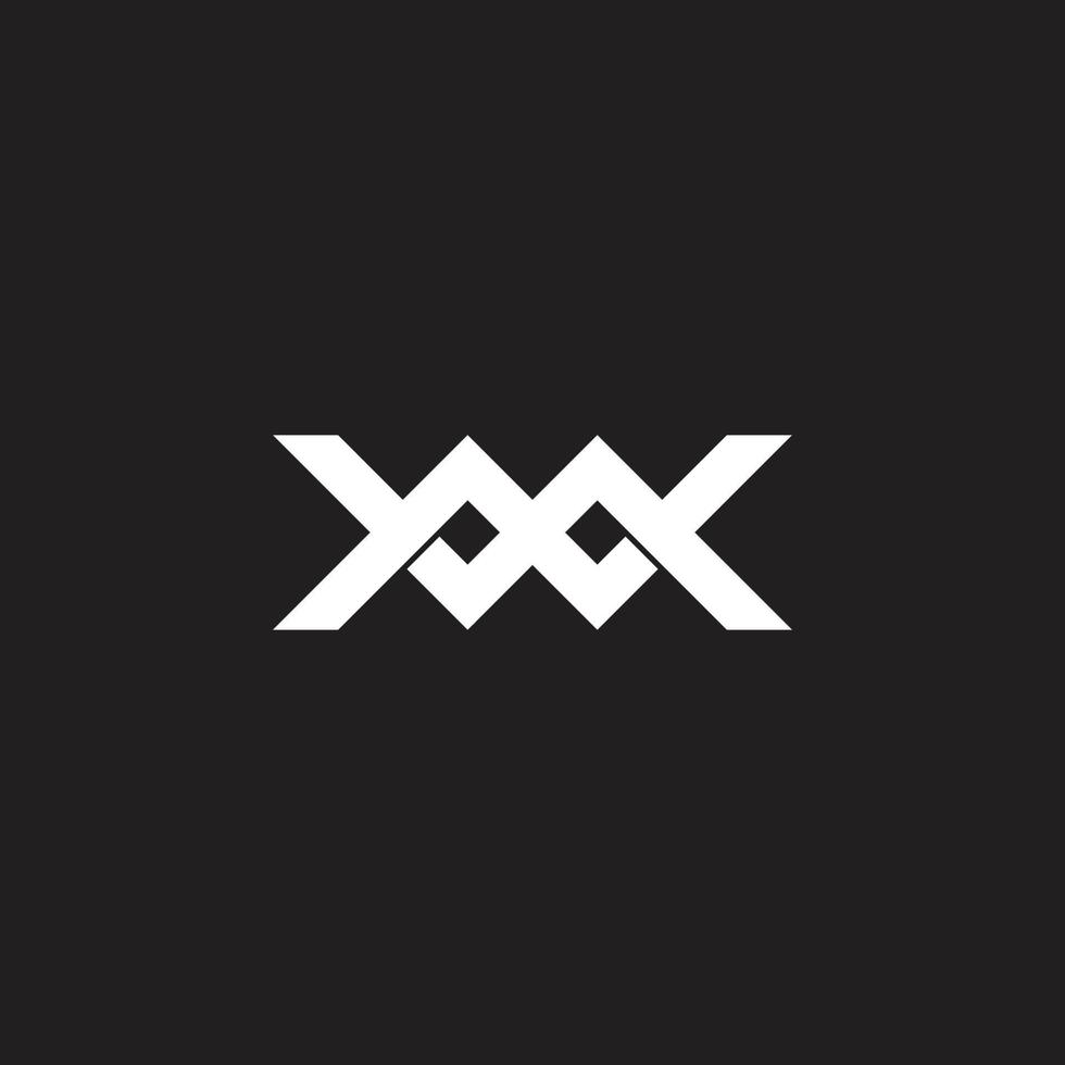 abstract letter mw simple linked geometric logo vector