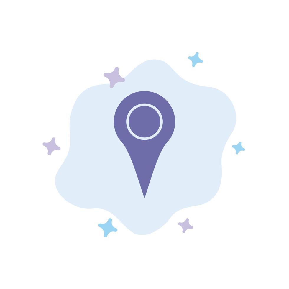 Geo location Location Map Pin Blue Icon on Abstract Cloud Background vector