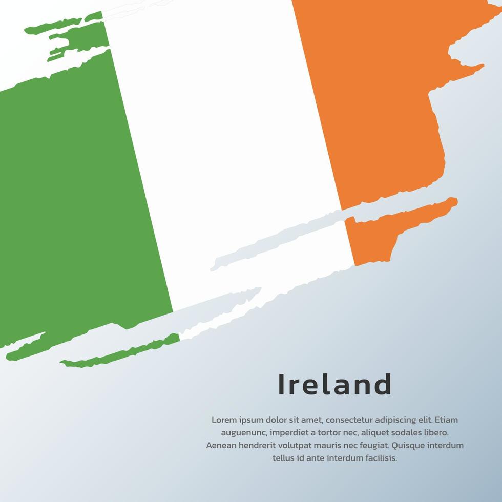 ilustración de la plantilla de la bandera de irlanda vector