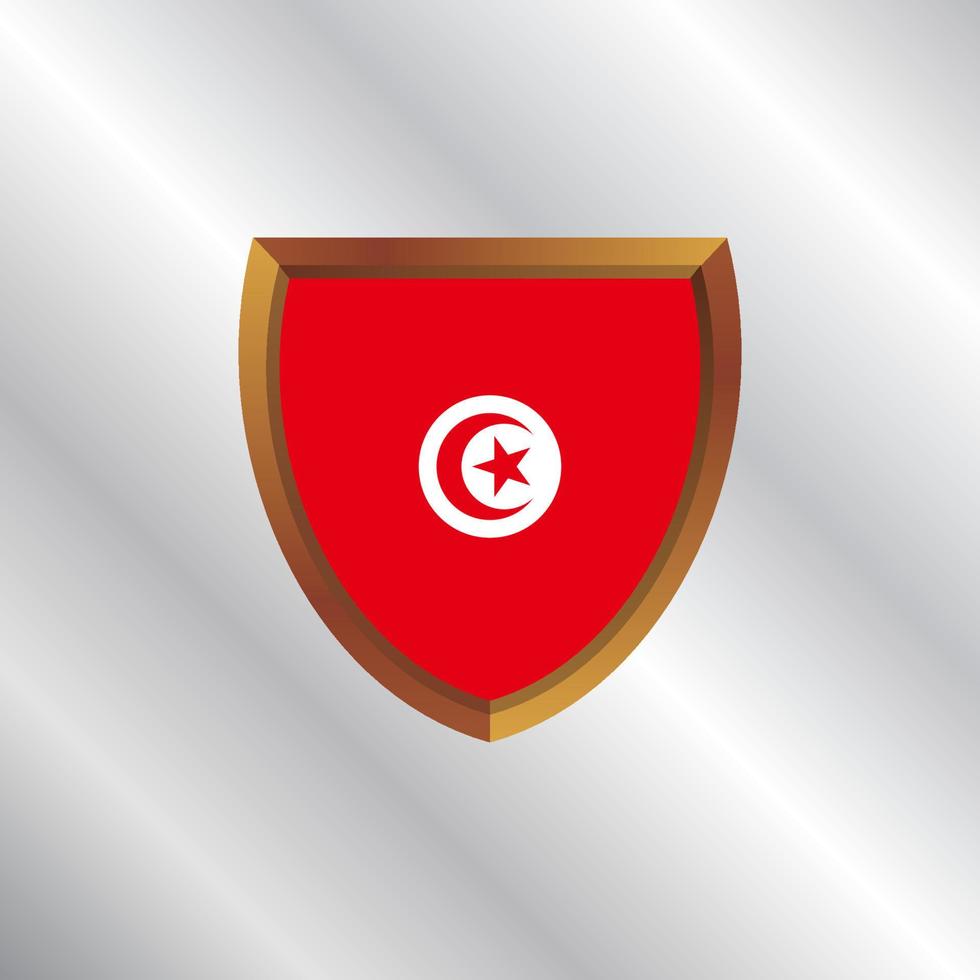 Illustration of Tunisia flag Template vector