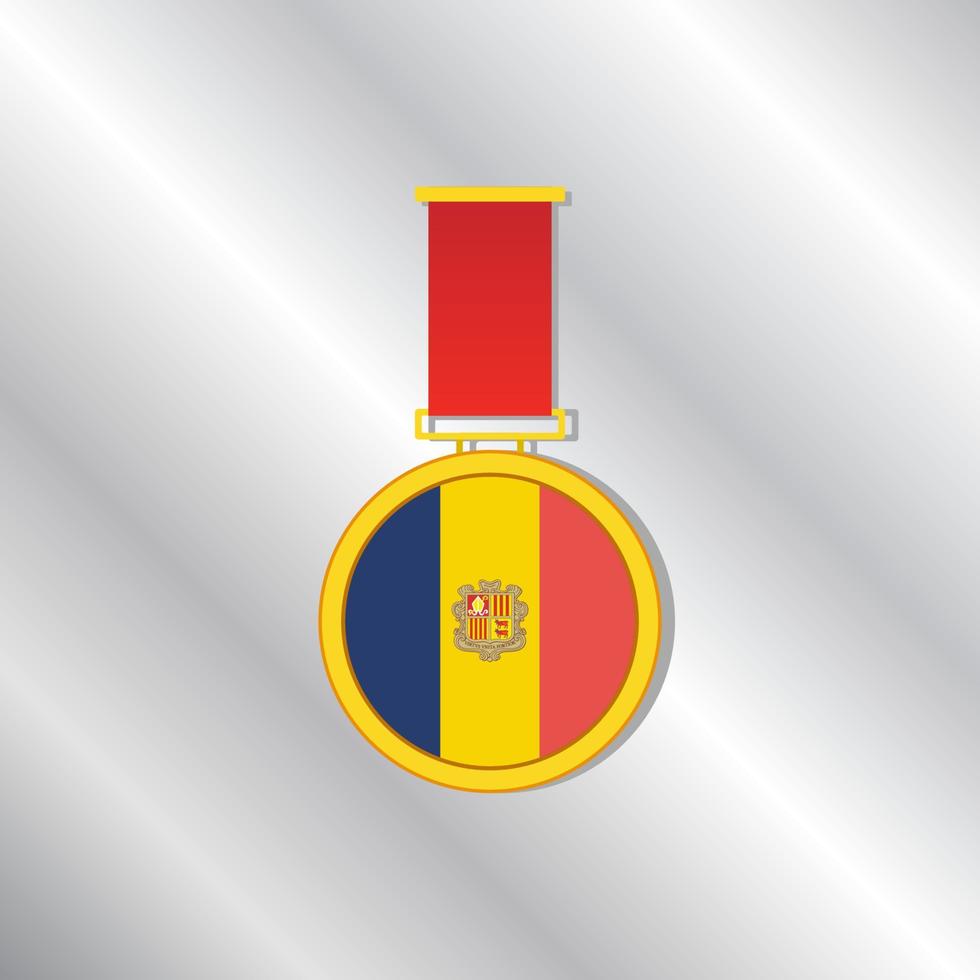 Illustration of Andorra flag Template vector