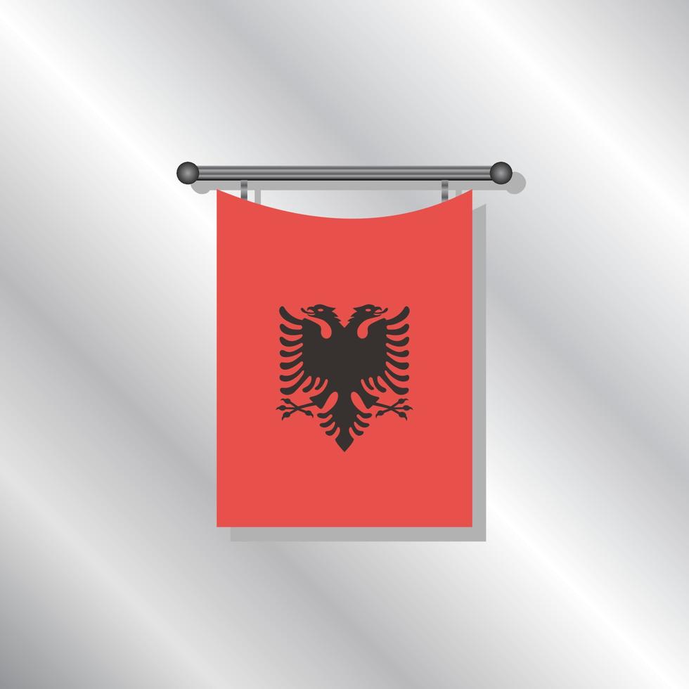 Illustration of Albania flag Template vector