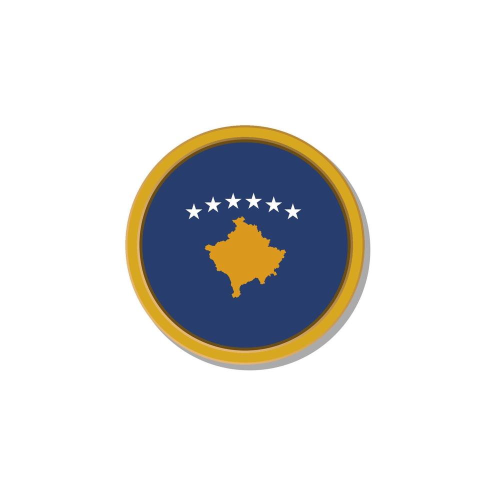 Illustration of Kosova flag Template vector