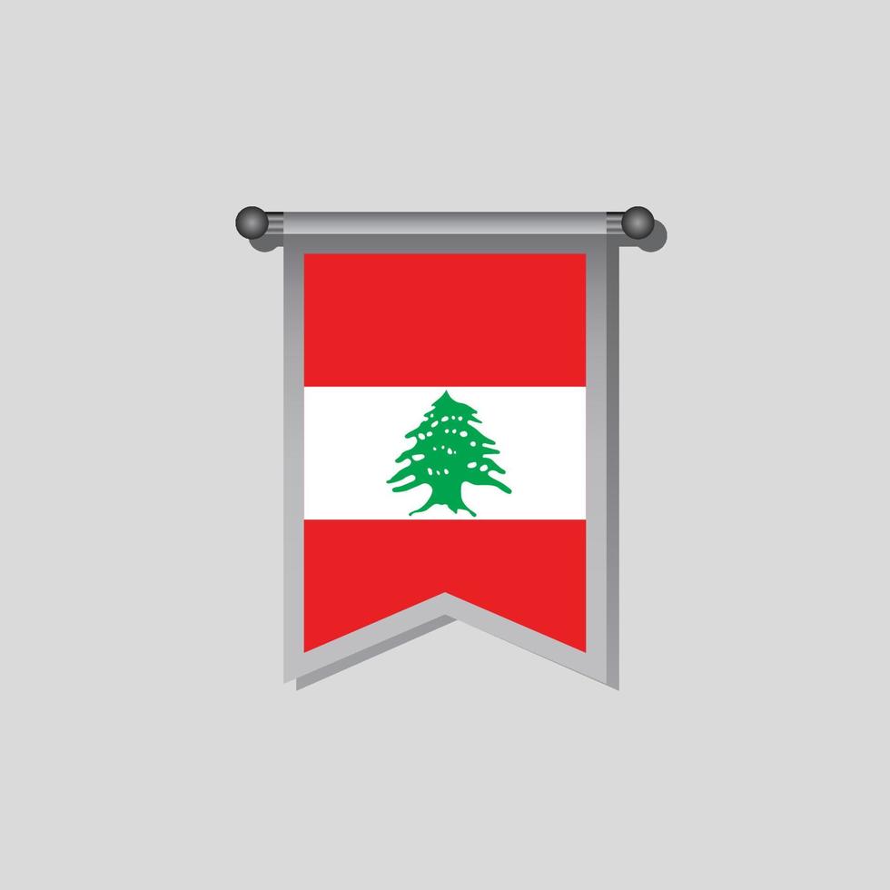 Illustration of Lebanon flag Template vector