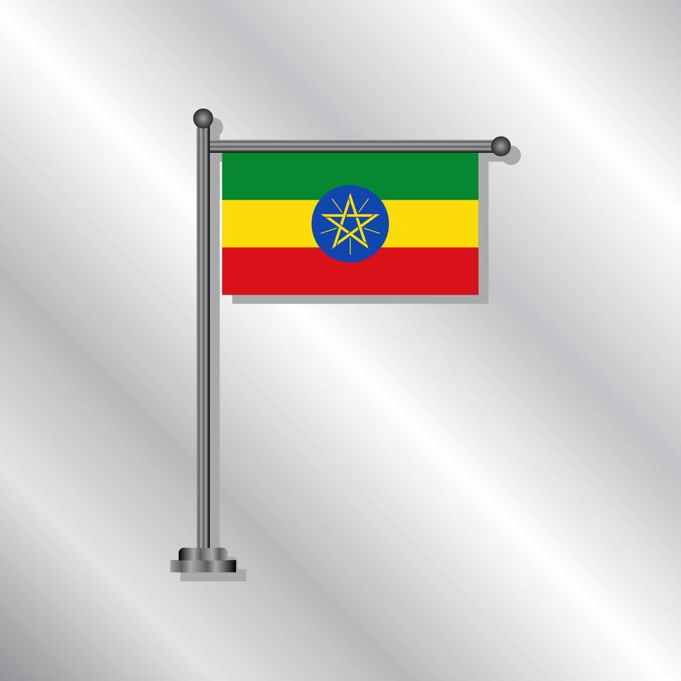 Illustration of Ethiopia flag Template vector