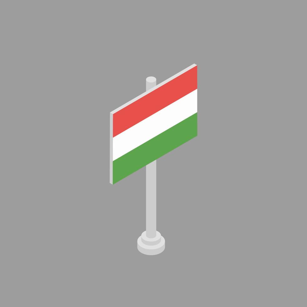 Illustration of Hungary flag Template vector