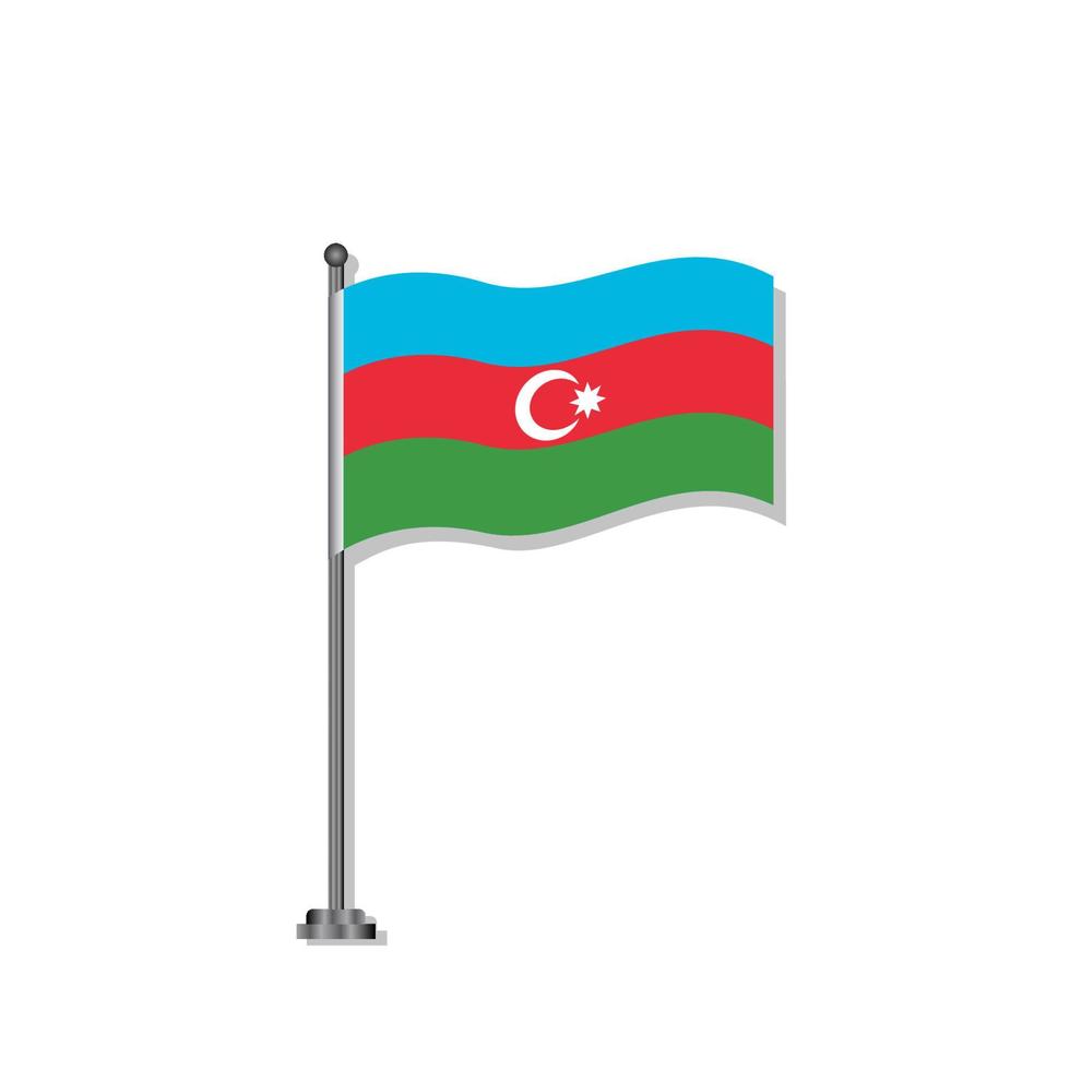 Illustration of Azerbaijan flag Template vector