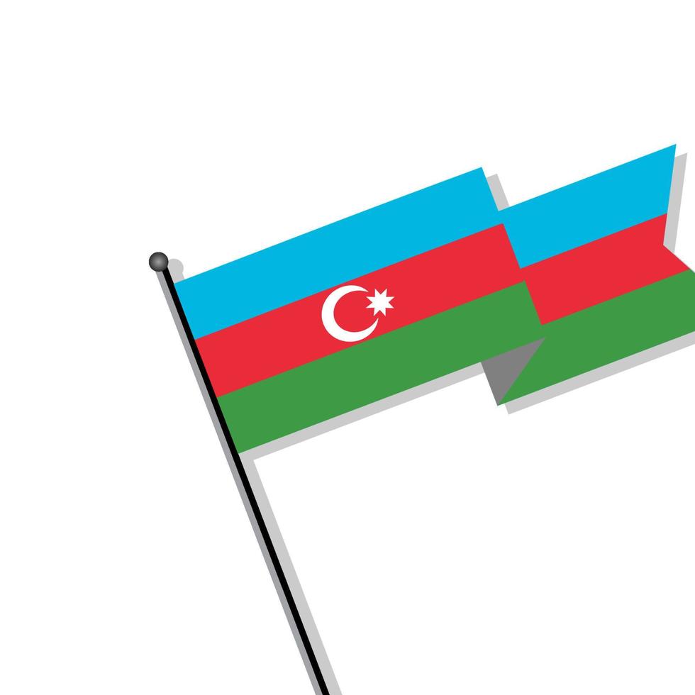 ilustración de la plantilla de la bandera de azerbaiyán vector