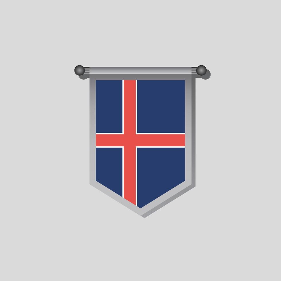 ilustración de la plantilla de la bandera de islandia vector