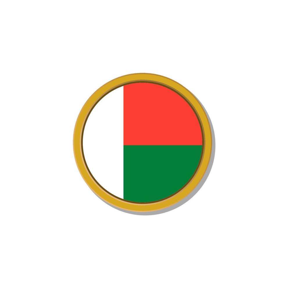 Illustration of Madagascar flag Template vector
