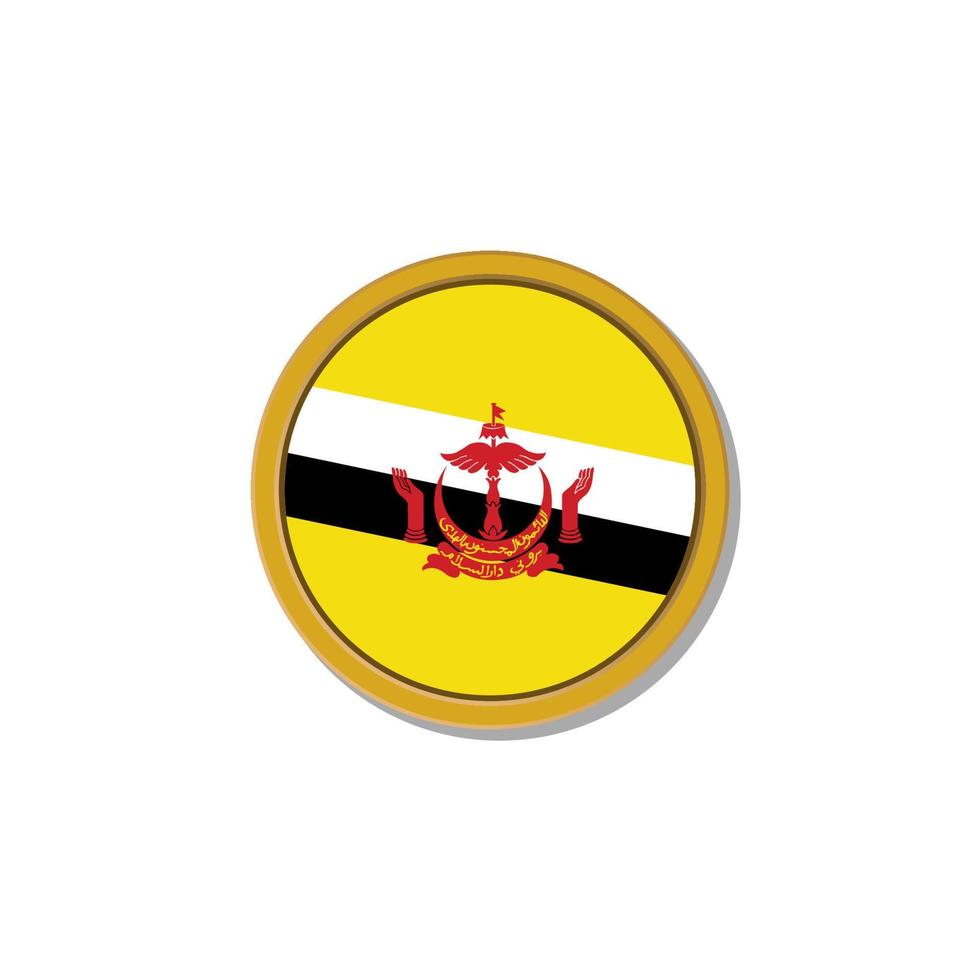 Illustration of Brunei flag Template vector