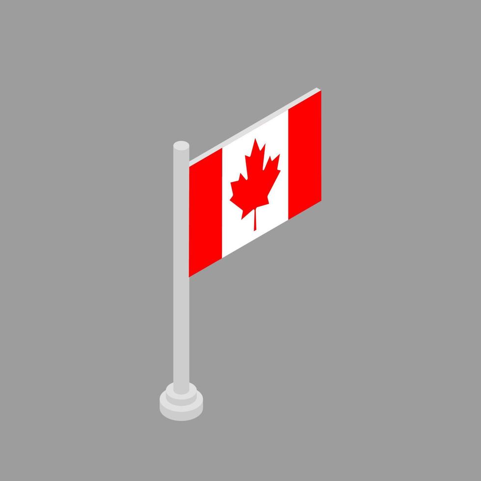 Illustration of Canada flag Template vector