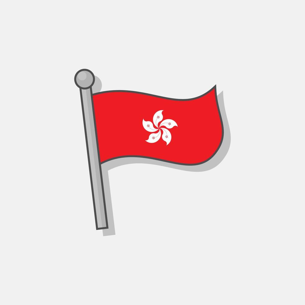 Illustration of Hong Kong flag Template vector