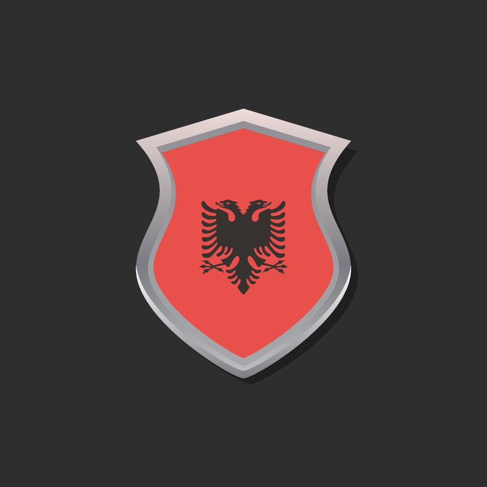 Illustration of Albania flag Template vector