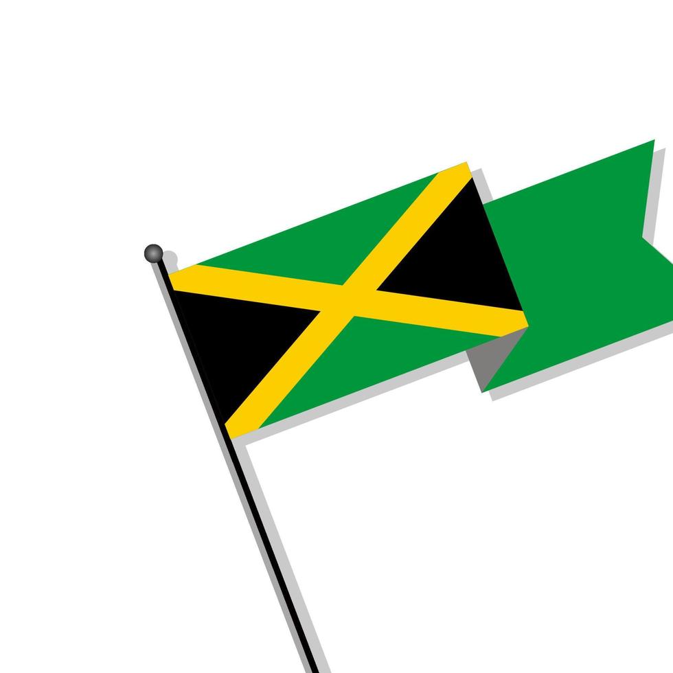 ilustración de la plantilla de la bandera de jamaica vector