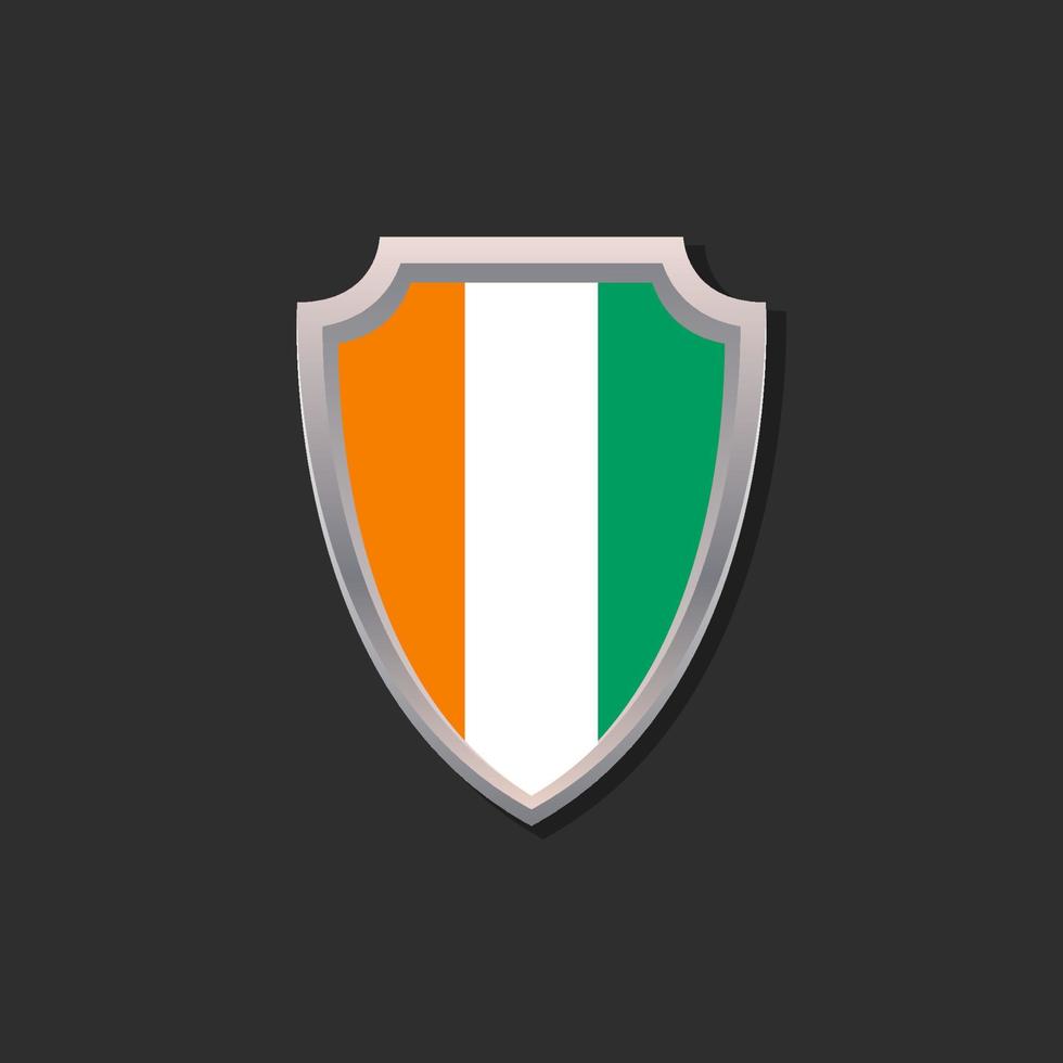 Illustration of Ivory Coast flag Template vector
