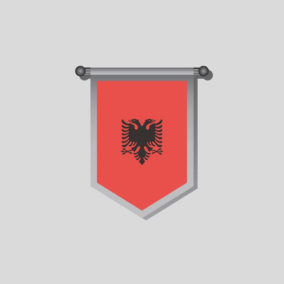 ilustración de la plantilla de la bandera de albania vector