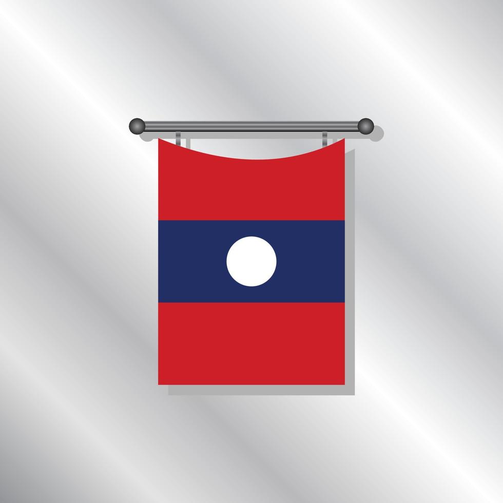 Illustration of Laos flag Template vector