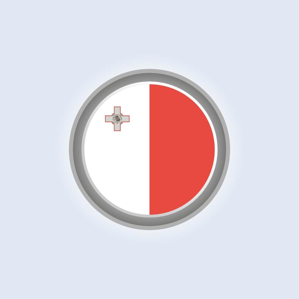 ilustración de la plantilla de la bandera de malta vector