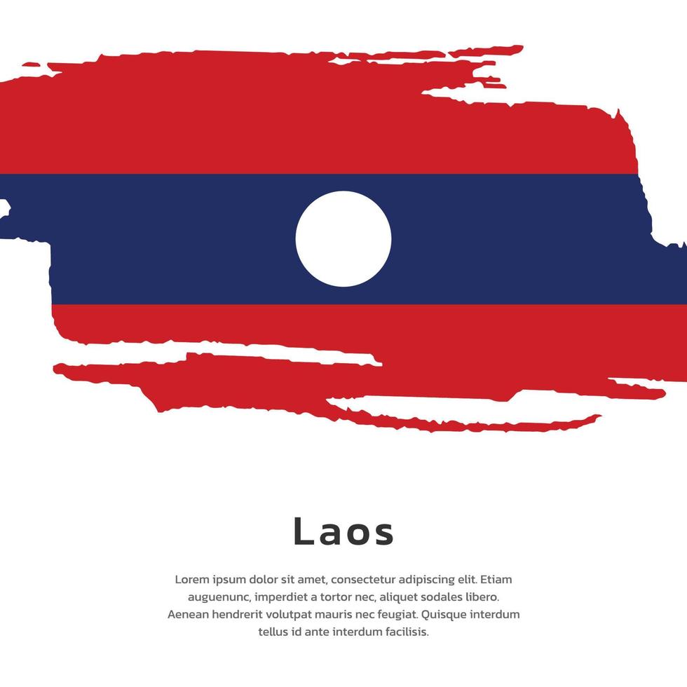 Illustration of Laos flag Template vector