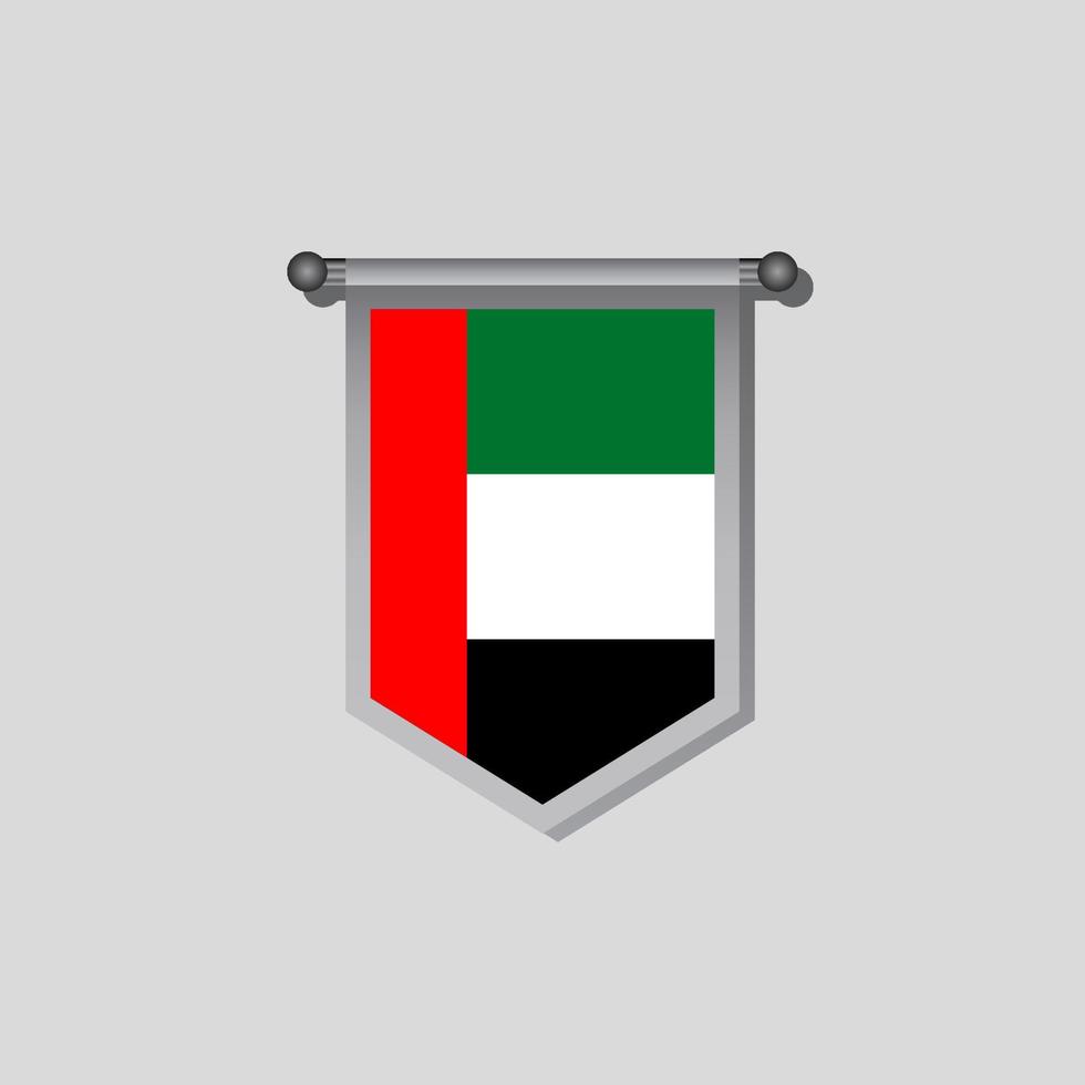 ilustración de la plantilla de la bandera de los emiratos árabes vector