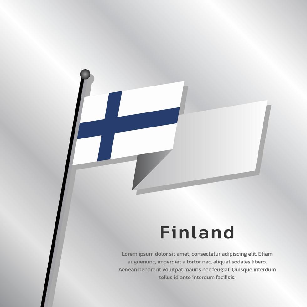 ilustración de la plantilla de la bandera de finlandia vector