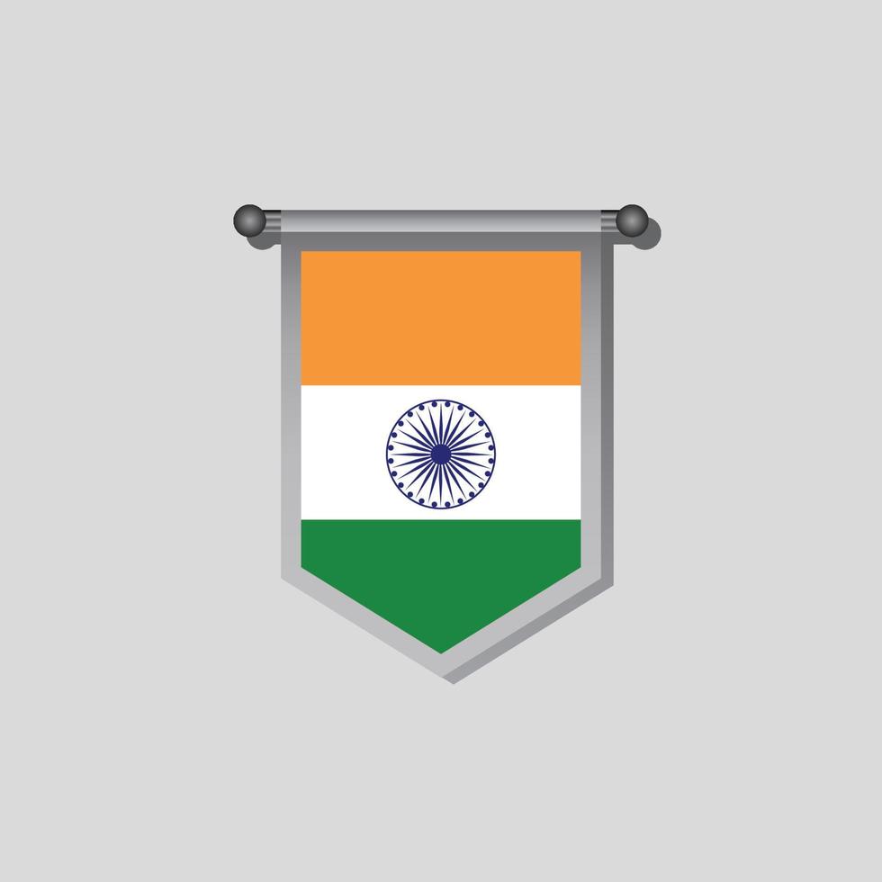 ilustración de la plantilla de la bandera india vector