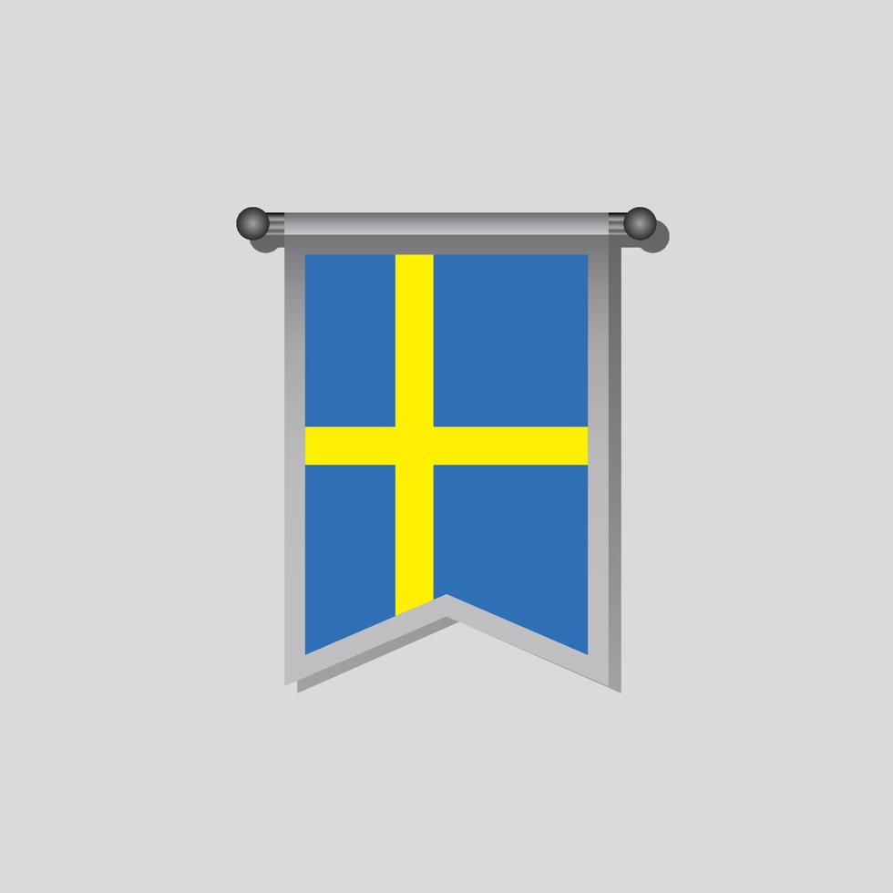 Illustration of Sweden flag Template vector