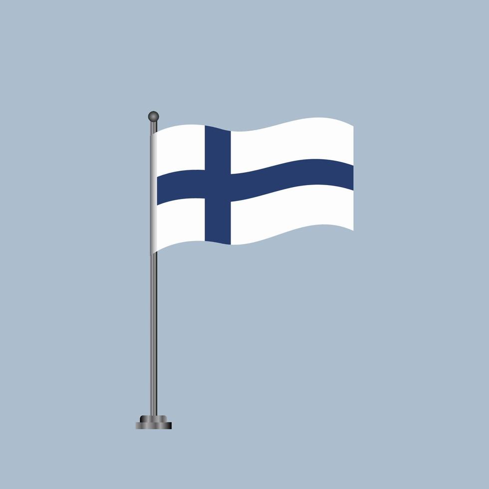 ilustración de la plantilla de la bandera de finlandia vector