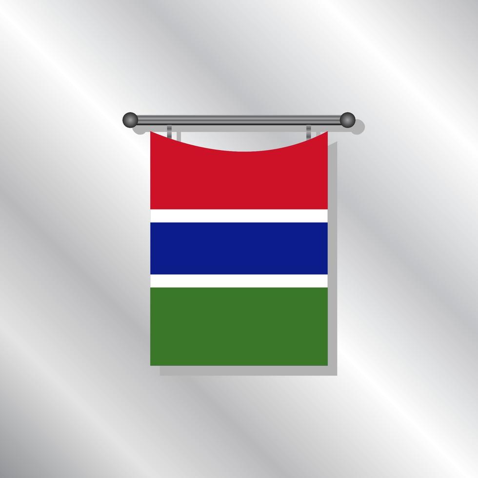 Illustration of Gambia flag Template vector