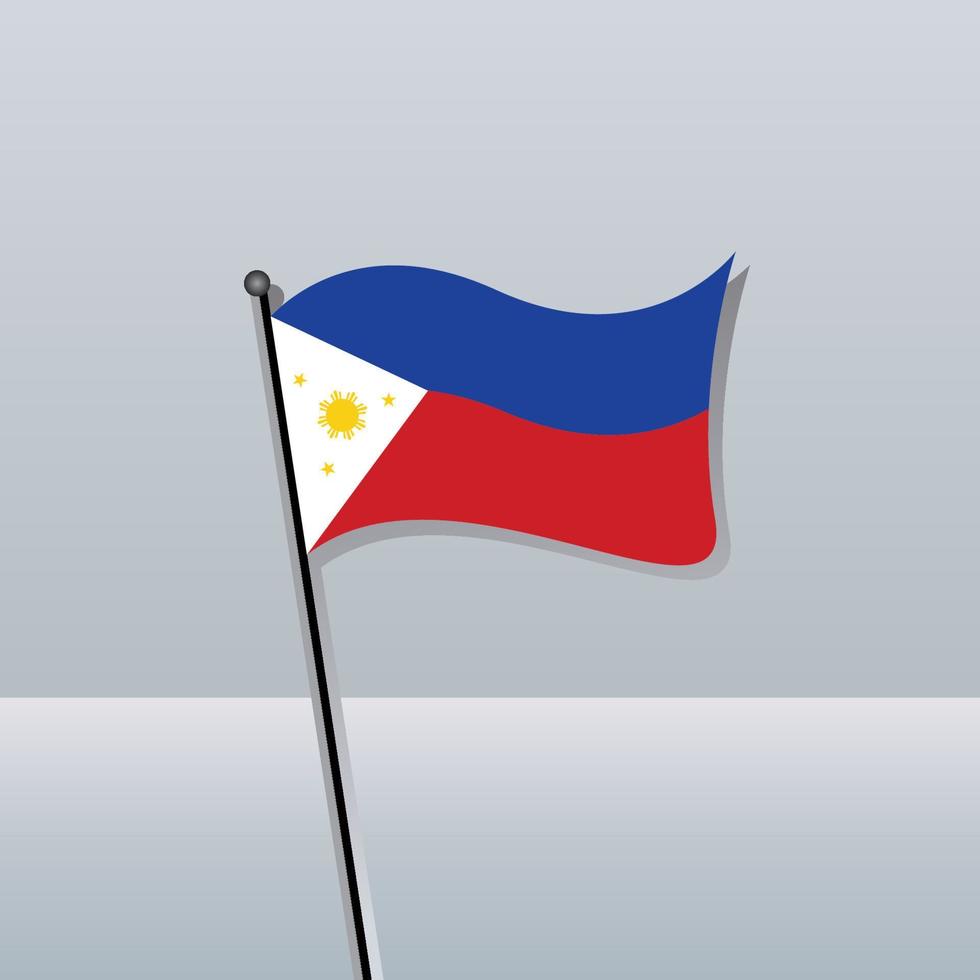 ilustración de la plantilla de la bandera de filipinas vector