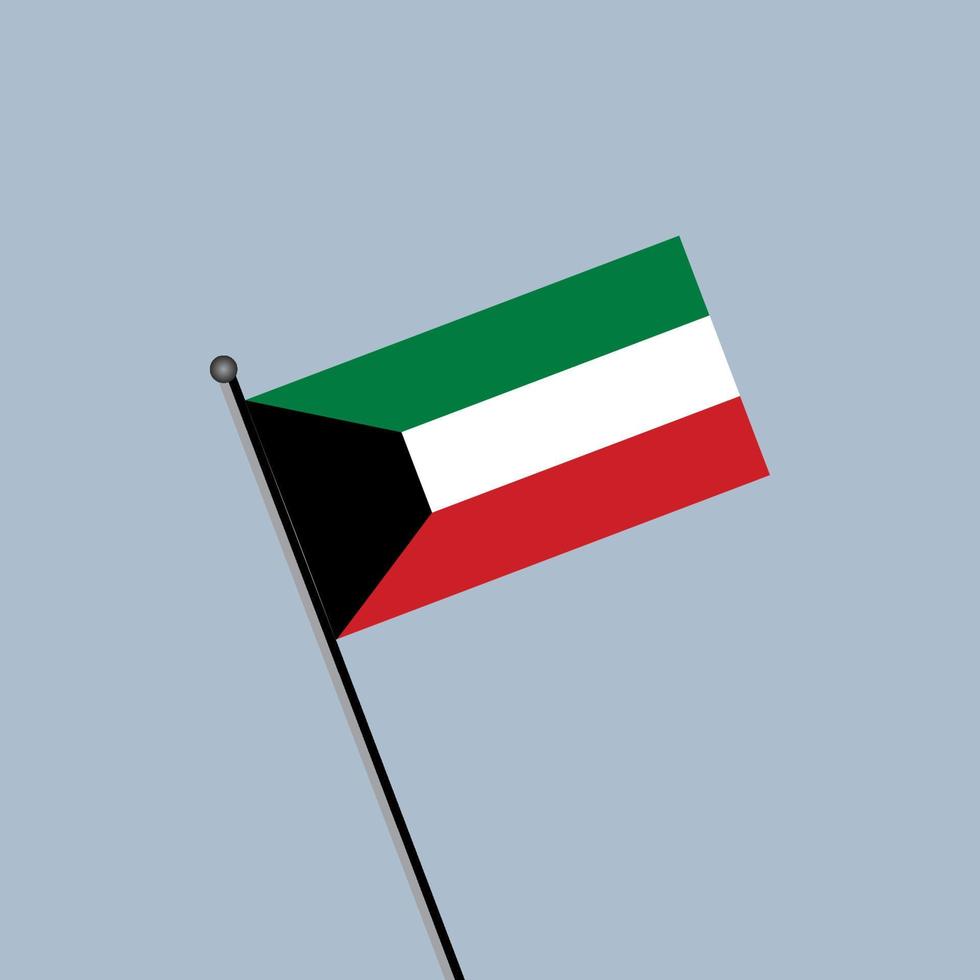 ilustración de la plantilla de la bandera de kuwait vector