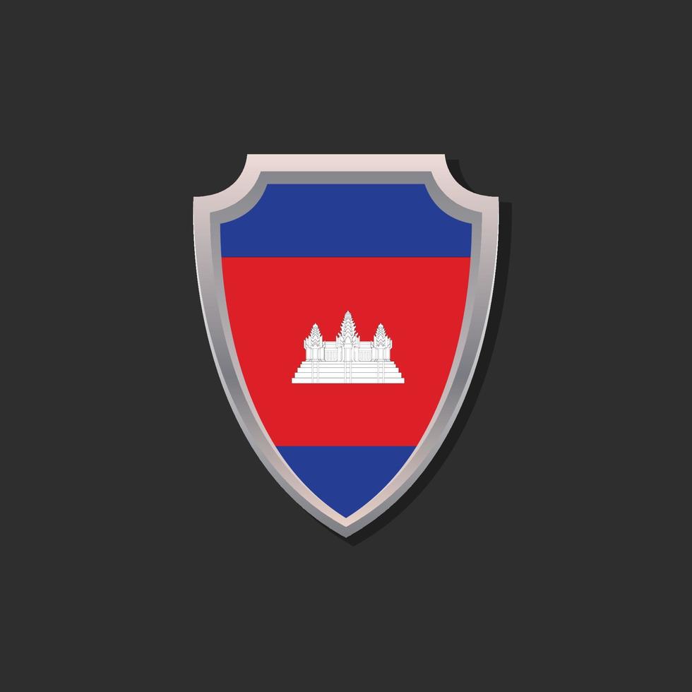 Illustration of Cambodia flag Template vector
