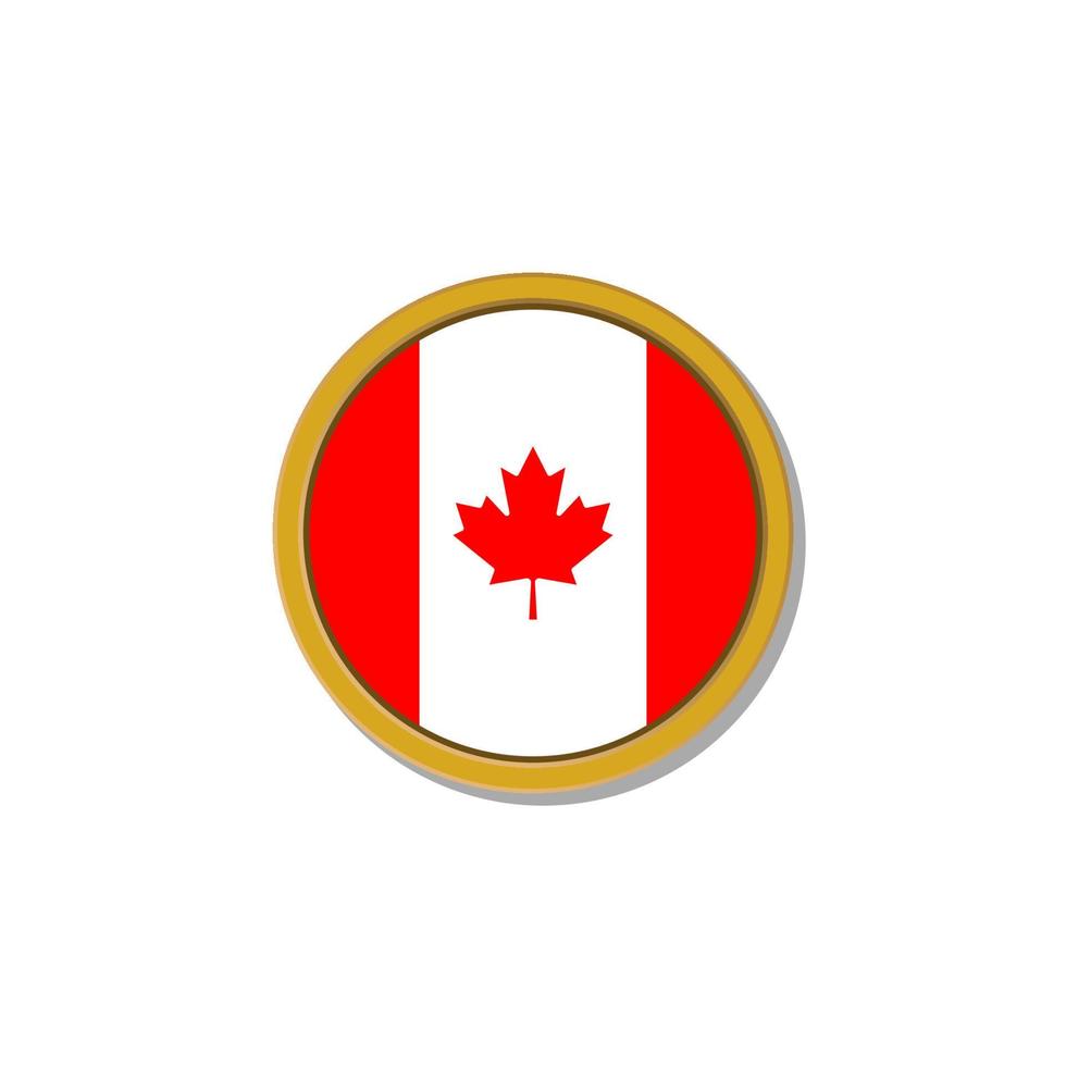 Illustration of Canada flag Template vector
