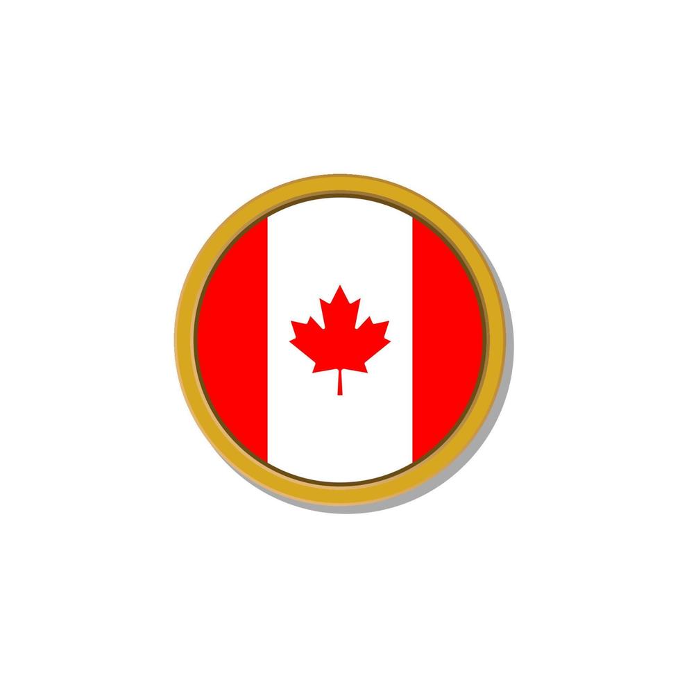 ilustración de la plantilla de la bandera de canadá vector