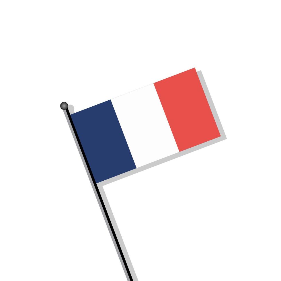 ilustración de la plantilla de la bandera de francia vector