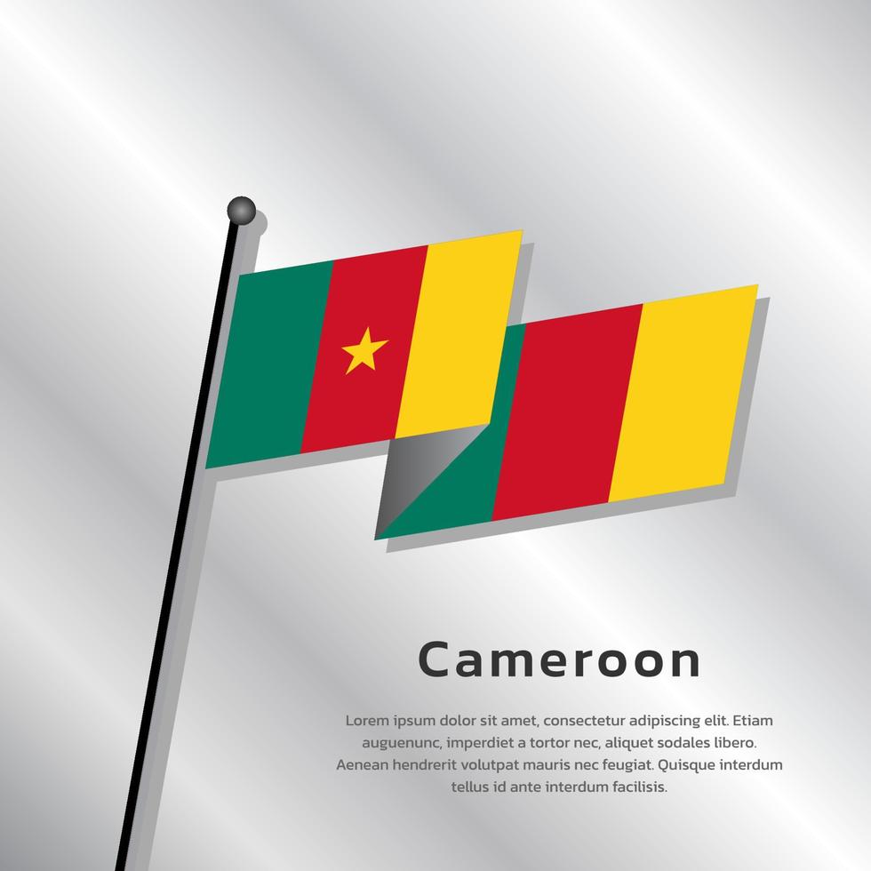 ilustración de la plantilla de la bandera de camerun vector