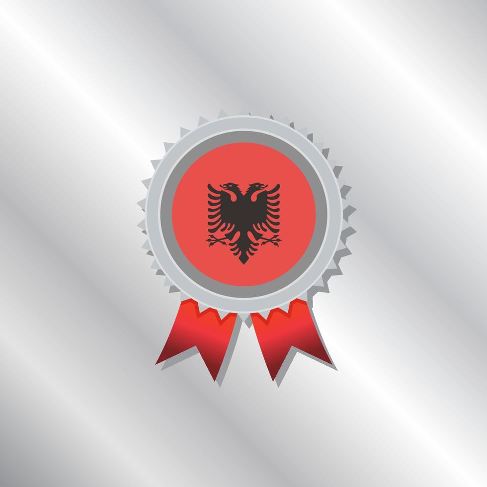 ilustración de la plantilla de la bandera de albania vector