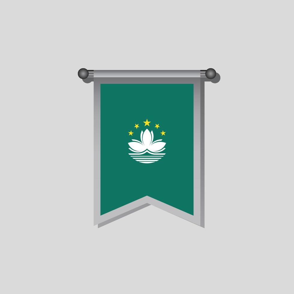 ilustración de la plantilla de la bandera de macao vector