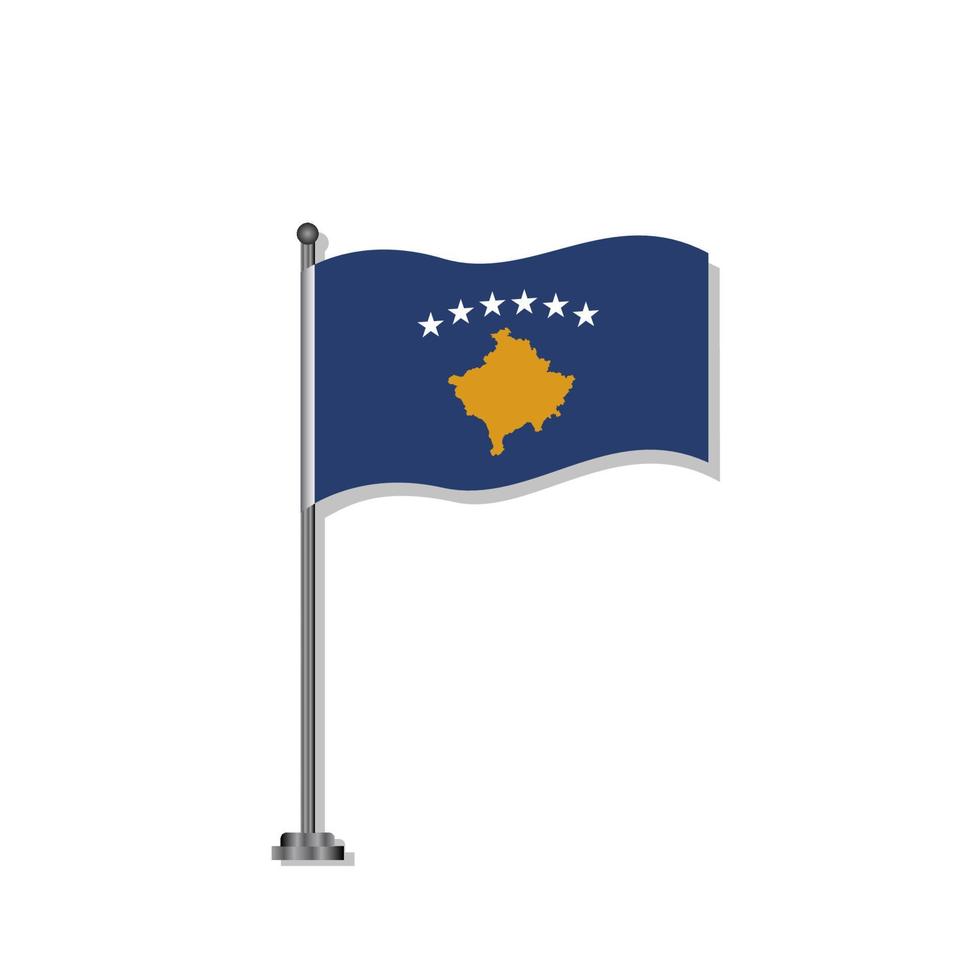 Illustration of Kosova flag Template vector