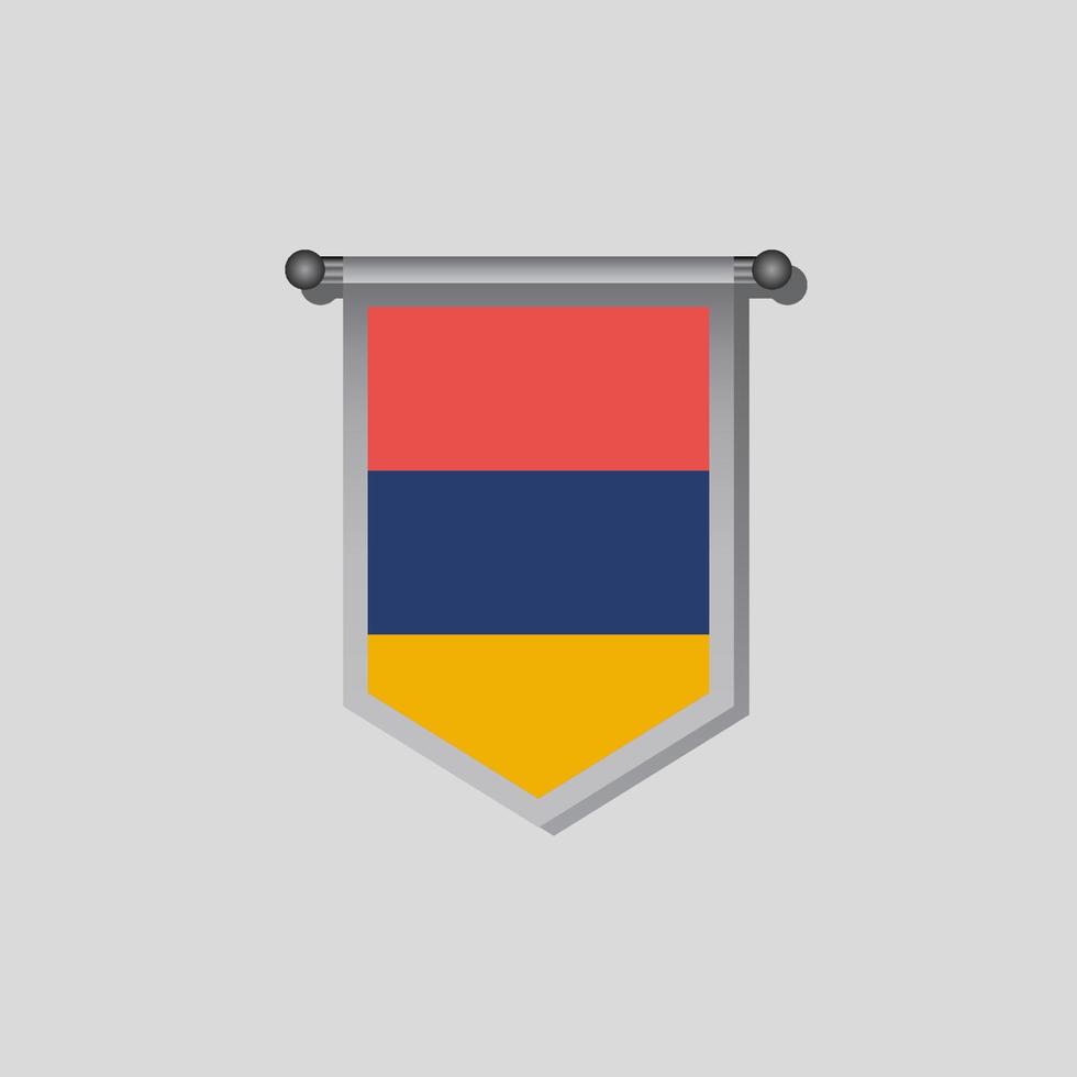 ilustración de la plantilla de la bandera de armenia vector