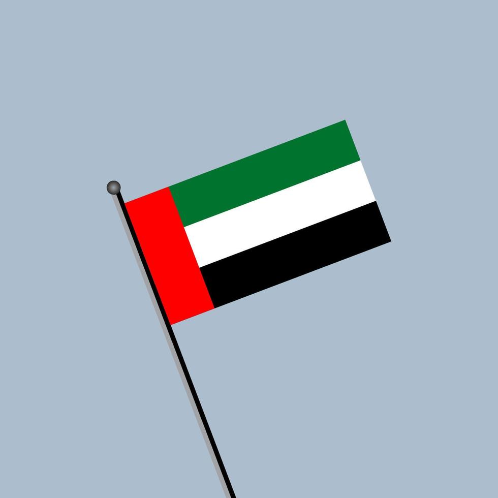 ilustración de la plantilla de la bandera de los emiratos árabes vector